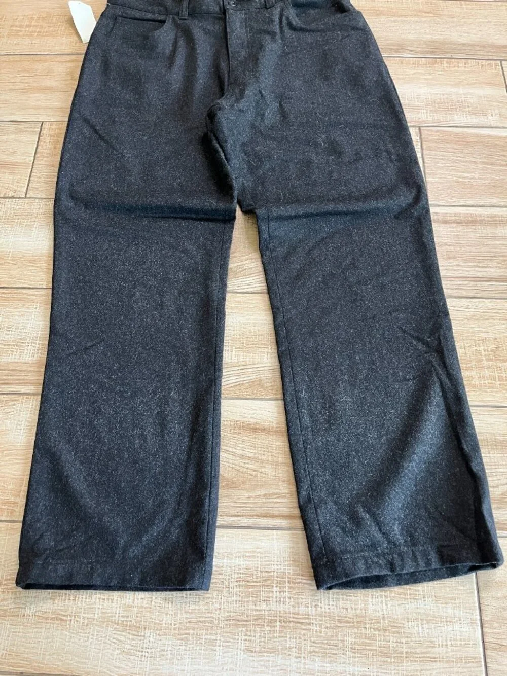 Mens NWT Polo Ralph Lauren Black Wool Blend Pants - 34x34